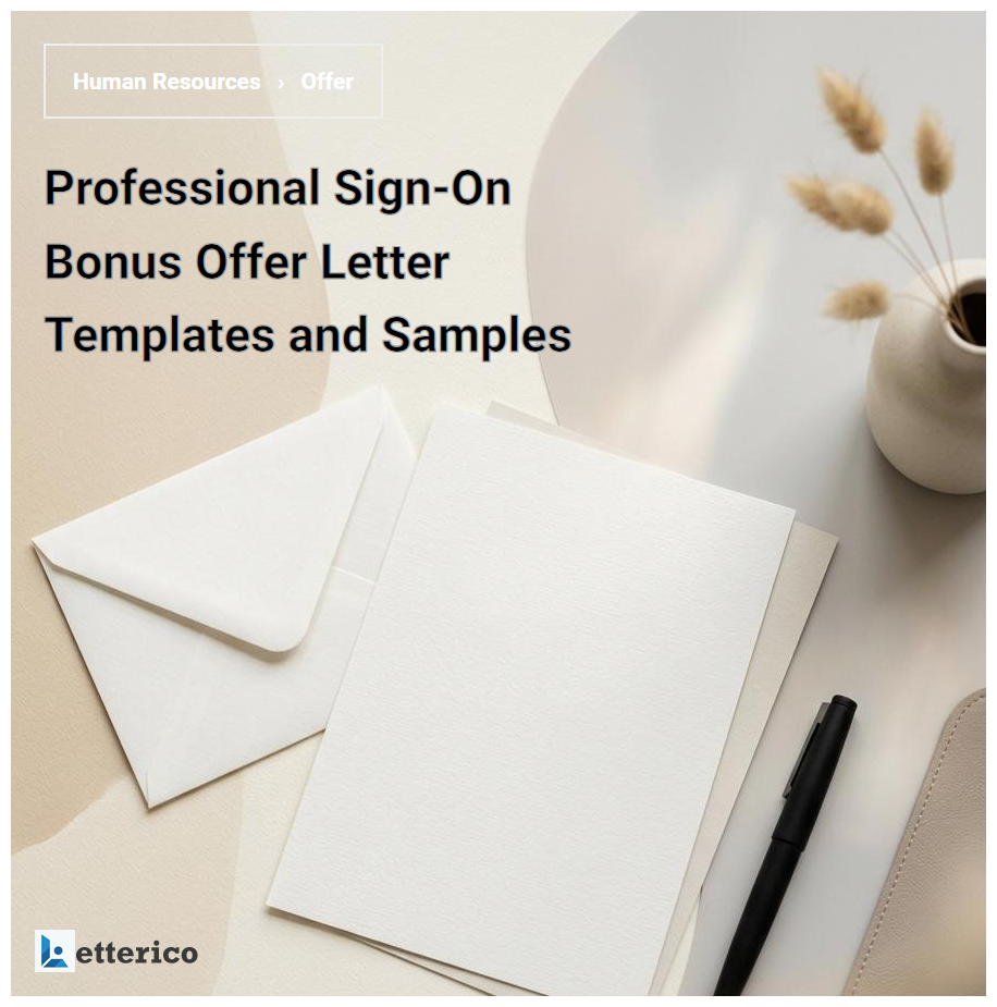 Professional Sign-On Bonus Offer Letter Templates and Samples