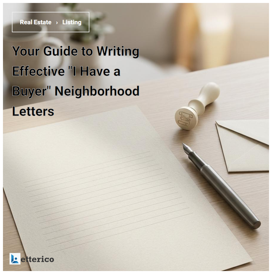 Your Guide to Writing Effective I Have a Buyer Neighborhood Letters