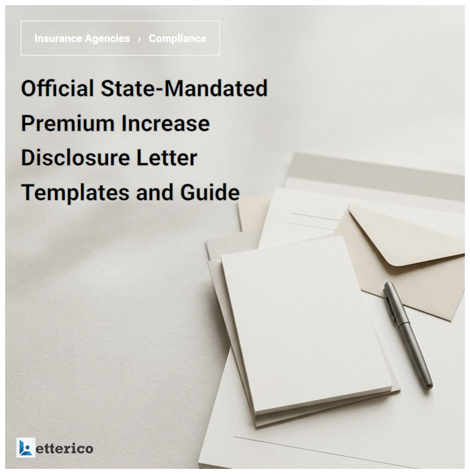 Official State-Mandated Premium Increase Disclosure Letter Templates and Guide