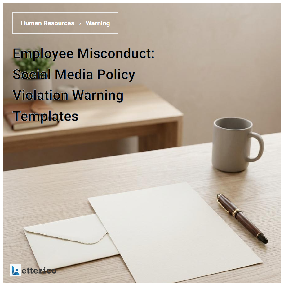 Employee Misconduct: Social Media Policy Violation Warning Templates