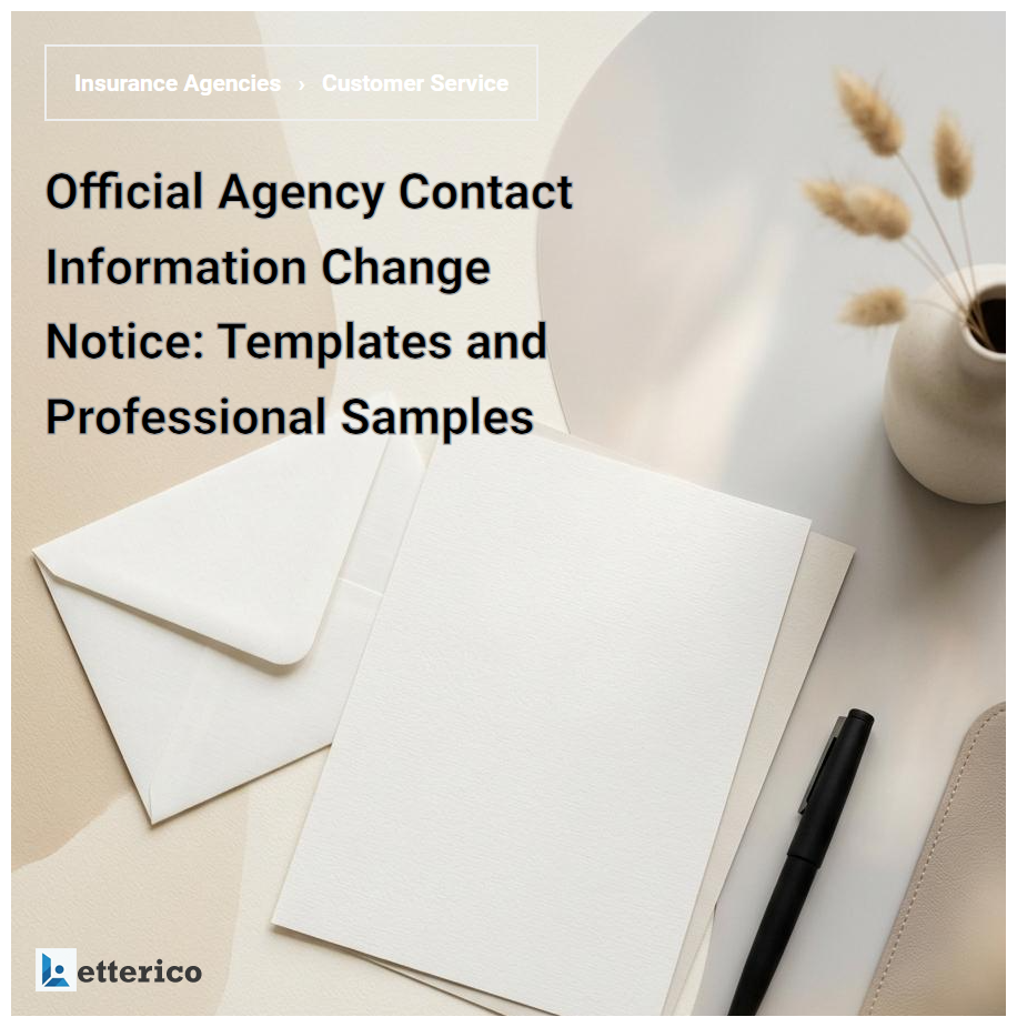 Official Agency Contact Information Change Notice: Templates and Professional Samples