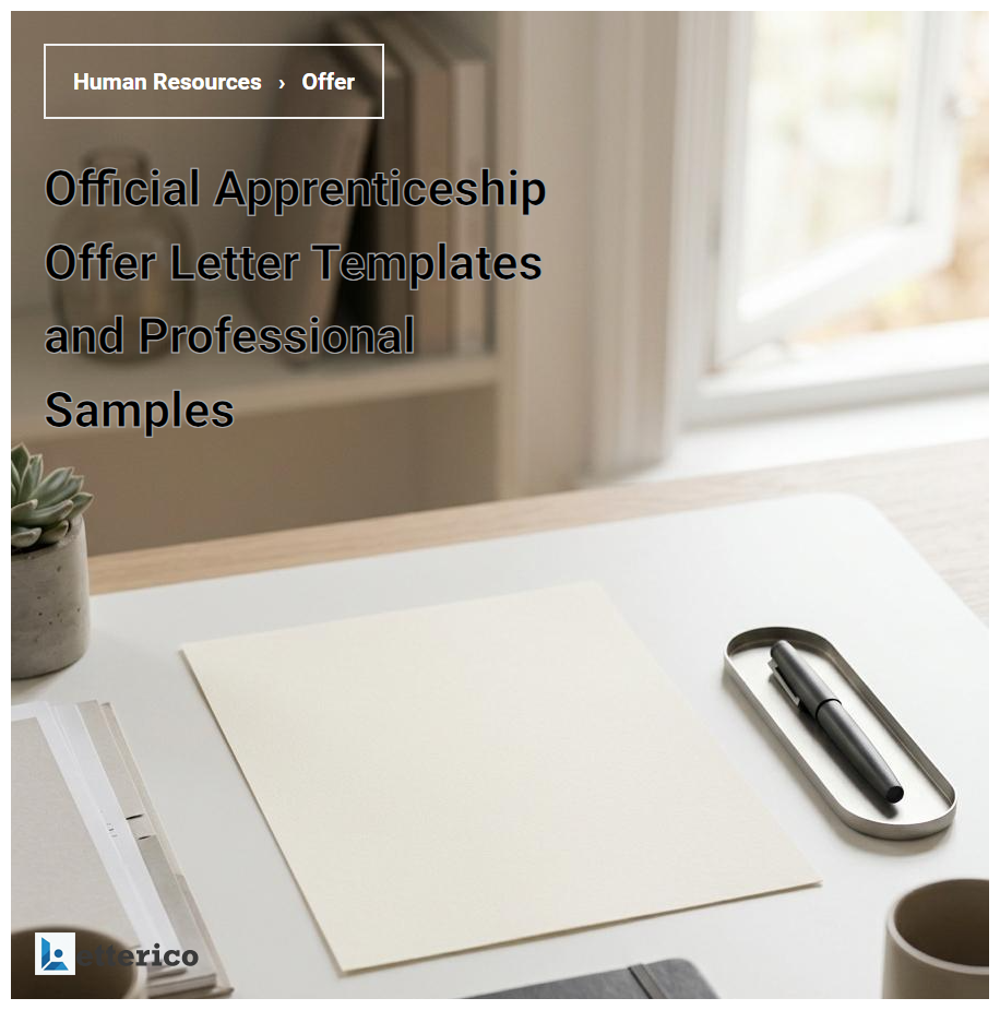 Official Apprenticeship Offer Letter Templates and Professional Samples