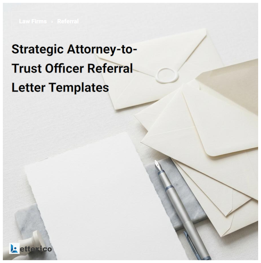 Strategic Attorney-to-Trust Officer Referral Letter Templates