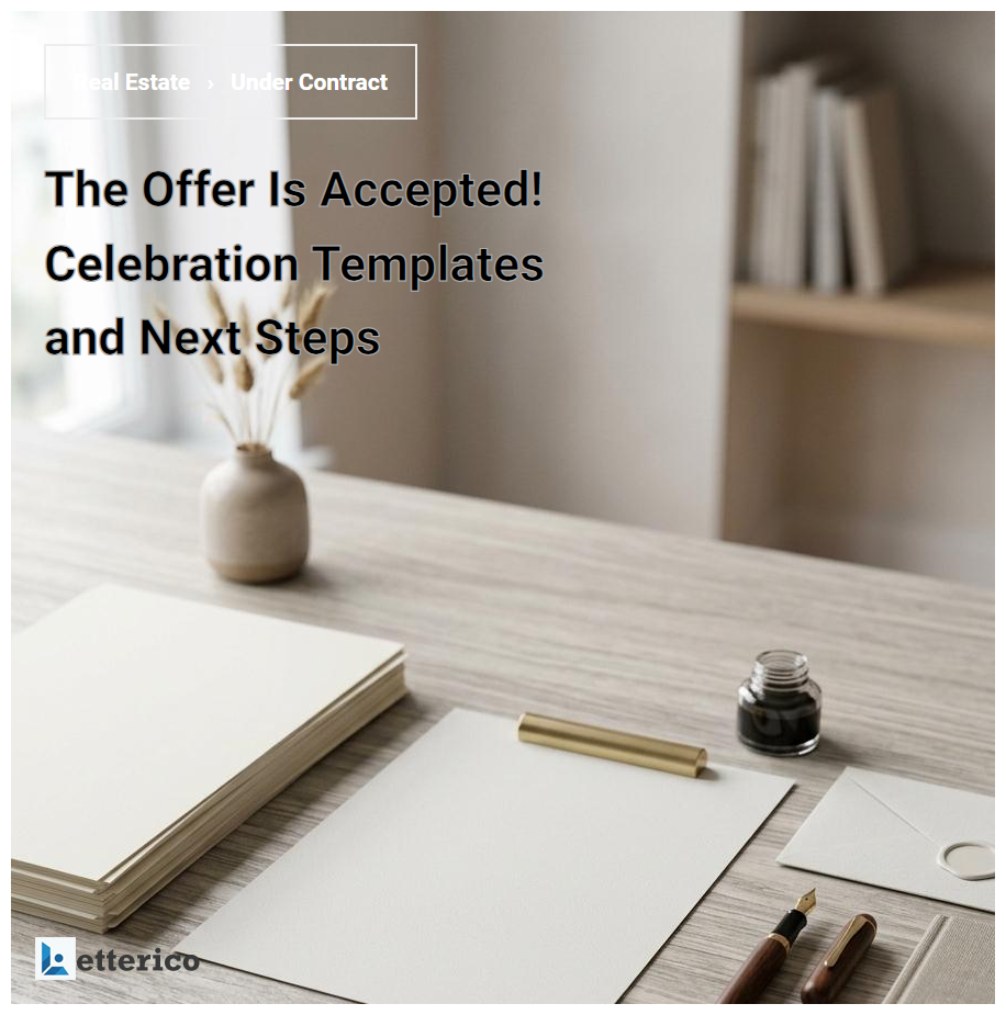 The Offer Is Accepted! Celebration Templates and Next Steps