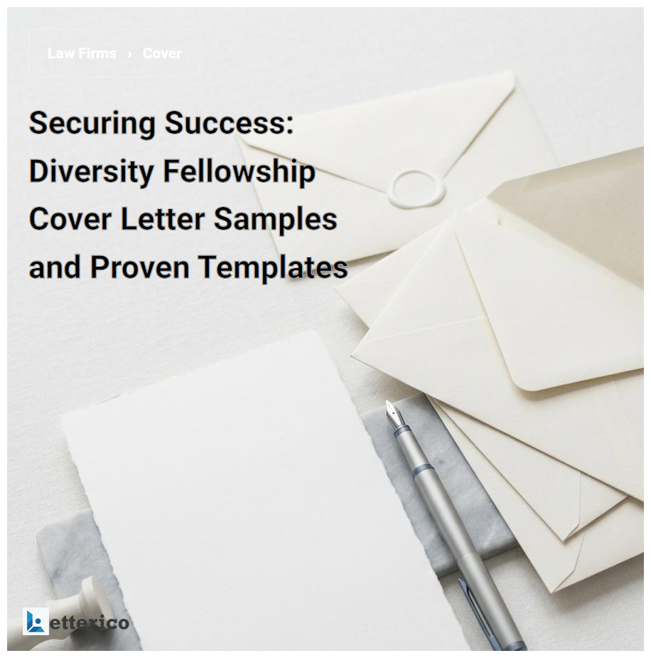 Securing Success: Diversity Fellowship Cover Letter Samples and Proven Templates