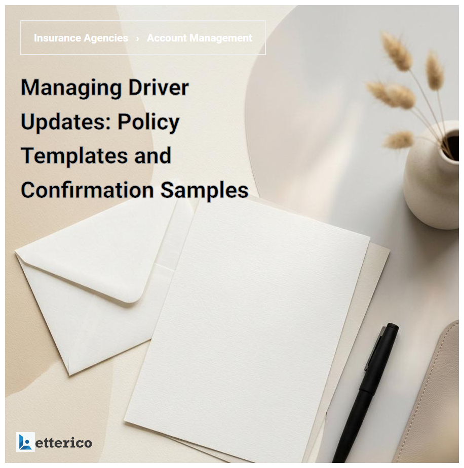 Managing Driver Updates: Policy Templates and Confirmation Samples