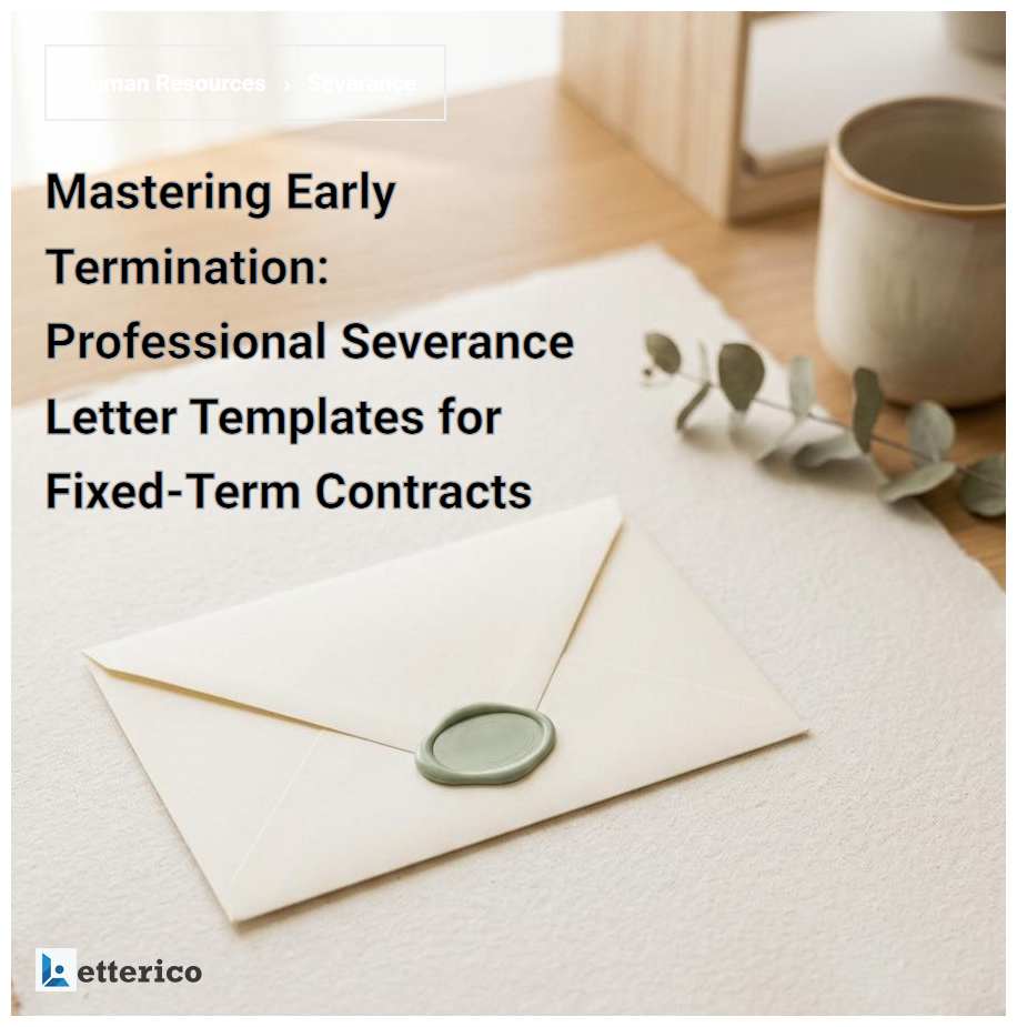 Mastering Early Termination: Professional Severance Letter Templates for Fixed-Term Contracts