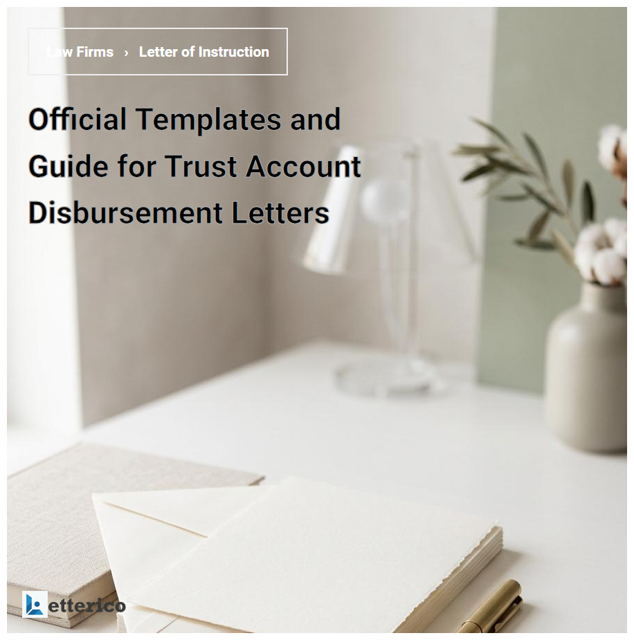 Official Templates and Guide for Trust Account Disbursement Letters