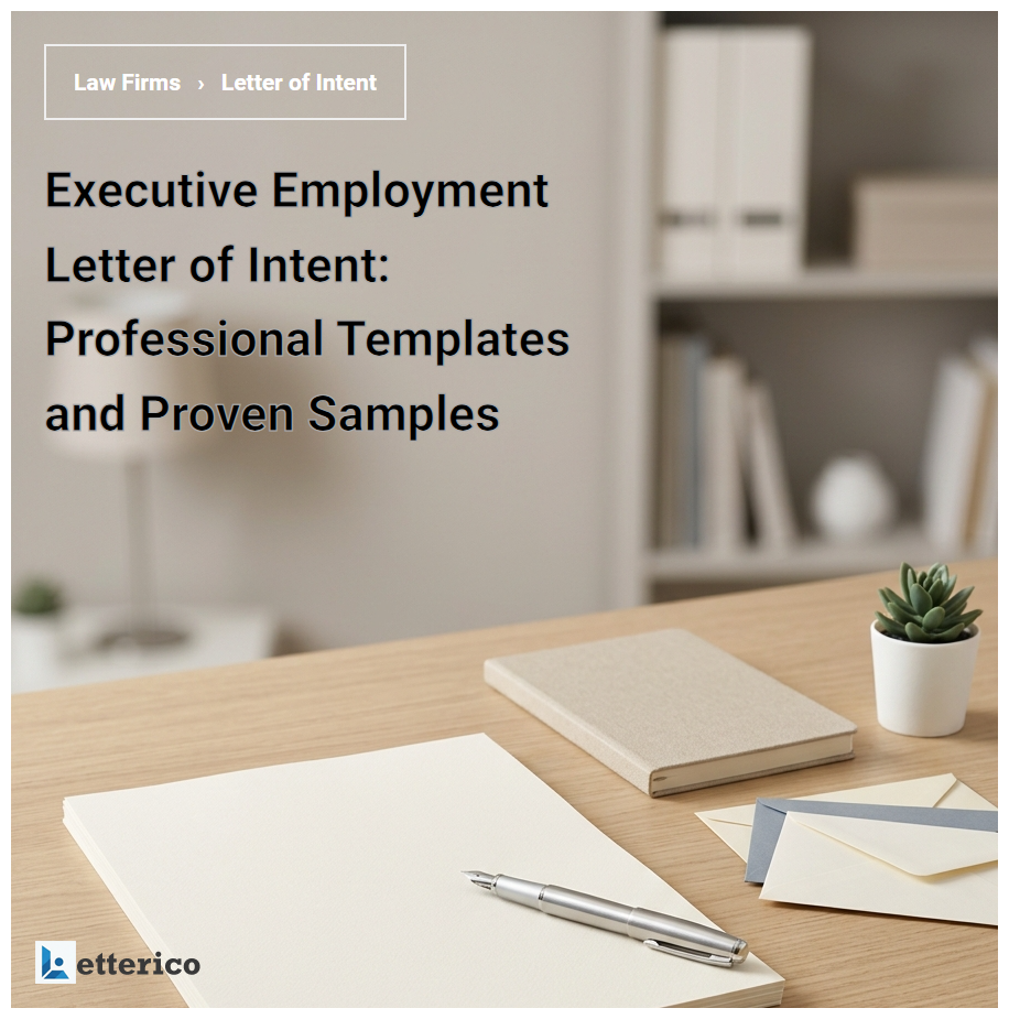 Executive Employment Letter of Intent: Professional Templates and Proven Samples