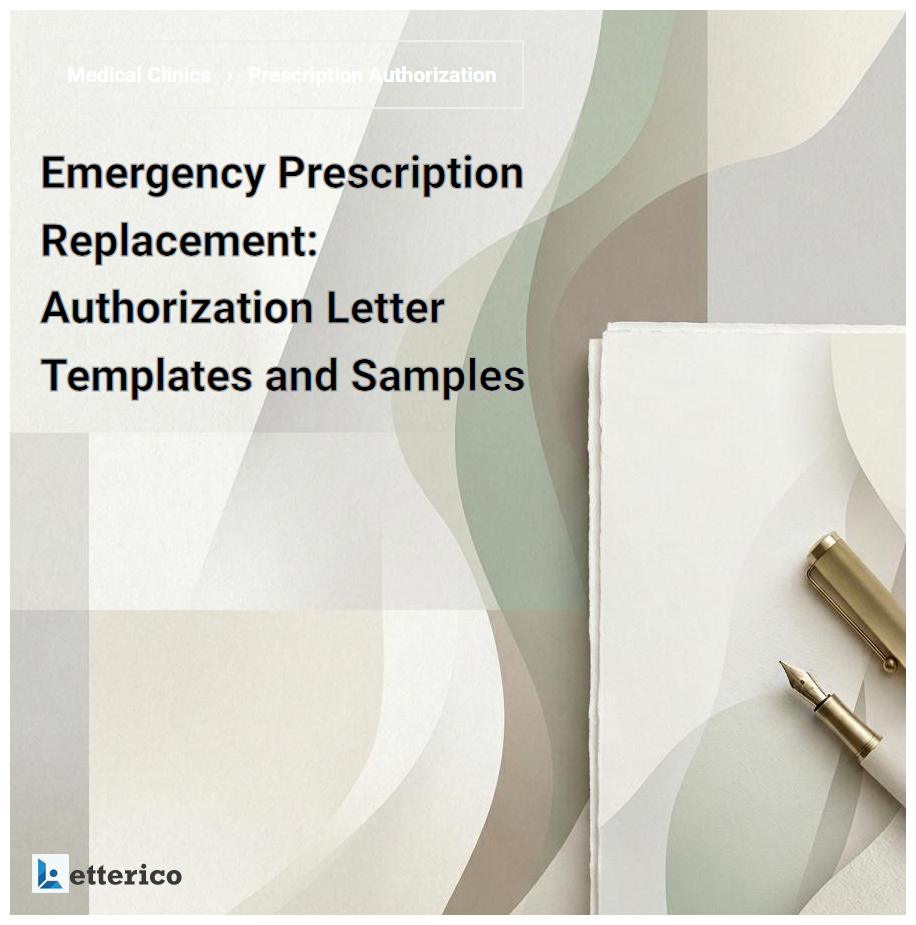 Emergency Prescription Replacement: Authorization Letter Templates and Samples