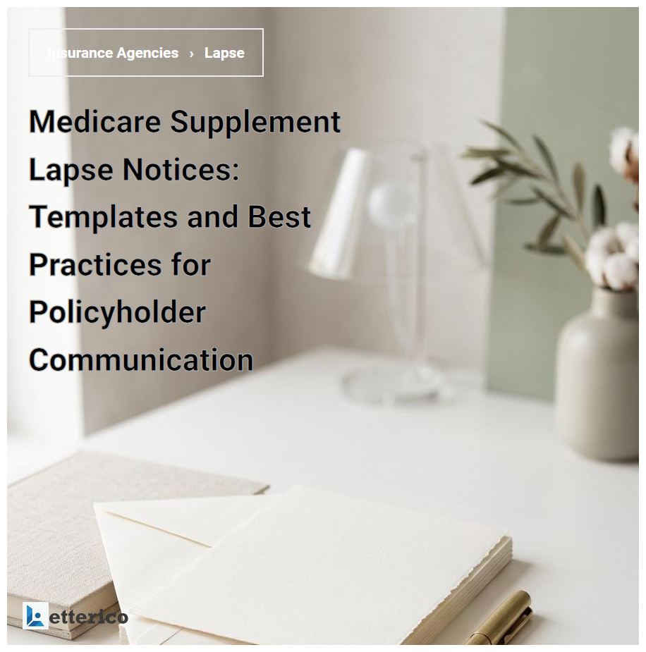 Medicare Supplement Lapse Notices: Templates and Best Practices for Policyholder Communication