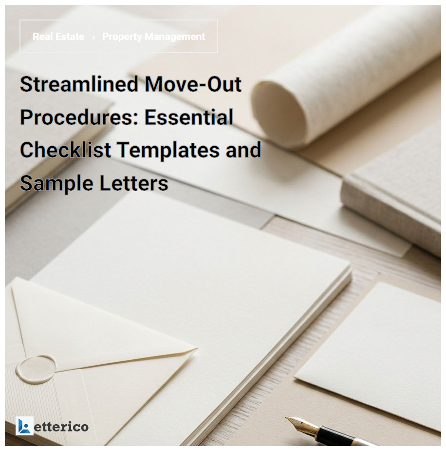 Streamlined Move-Out Procedures: Essential Checklist Templates and Sample Letters
