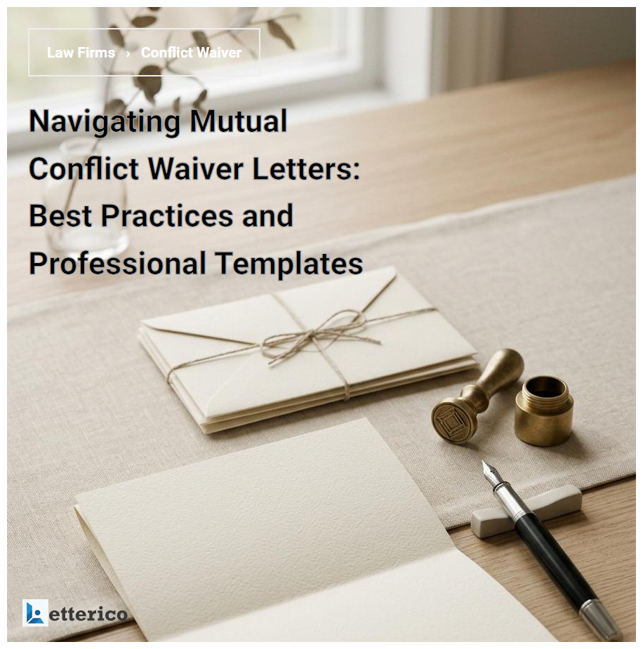 Navigating Mutual Conflict Waiver Letters: Best Practices and Professional Templates