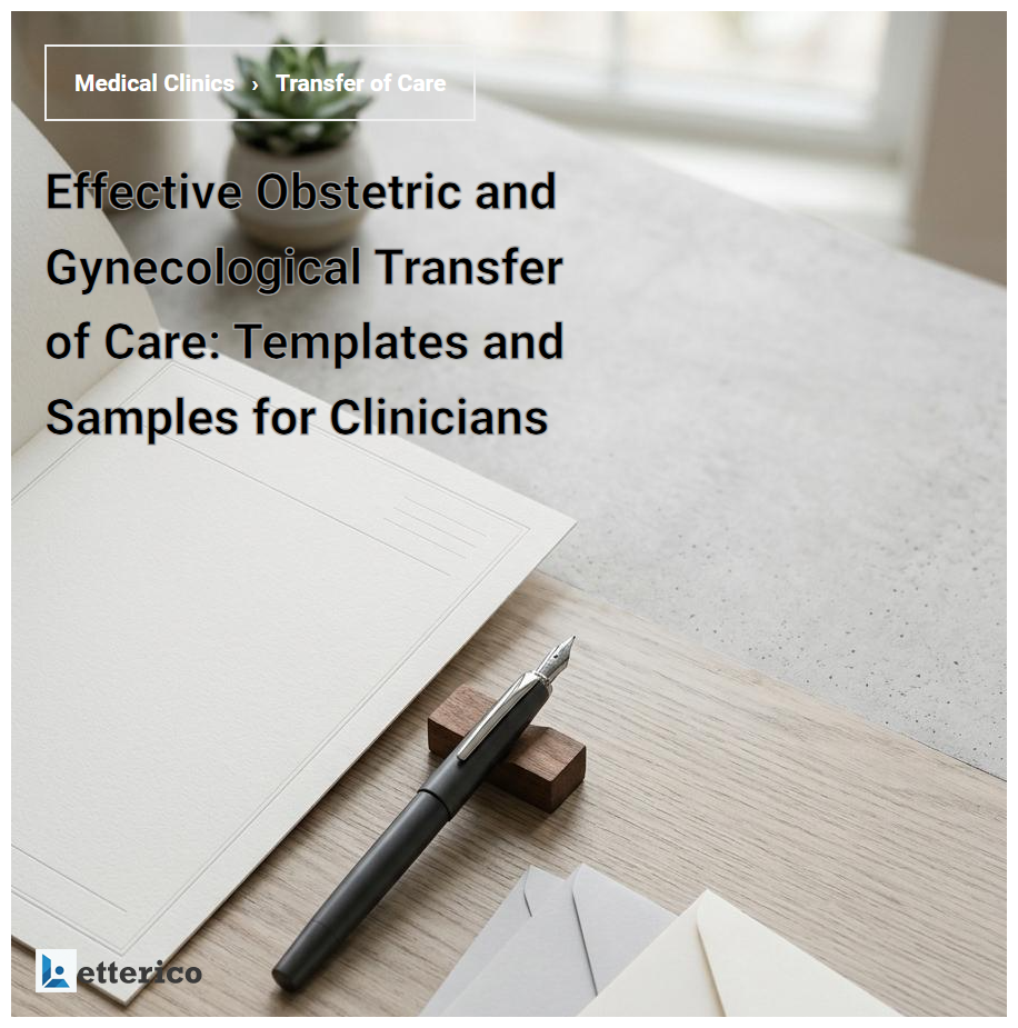 Effective Obstetric and Gynecological Transfer of Care: Templates and Samples for Clinicians