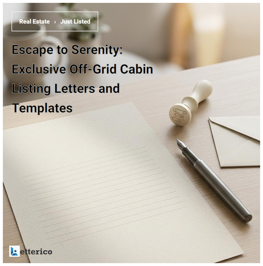 Escape to Serenity: Exclusive Off-Grid Cabin Listing Letters and Templates