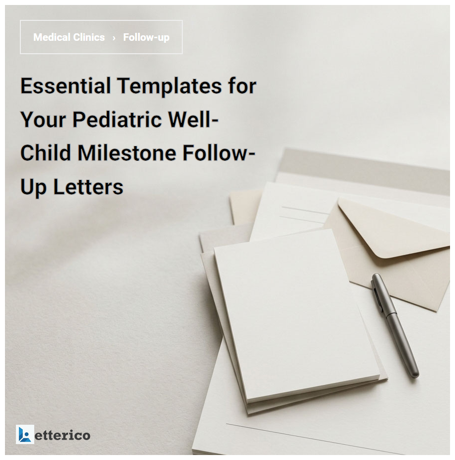 Essential Templates for Your Pediatric Well-Child Milestone Follow-Up Letters