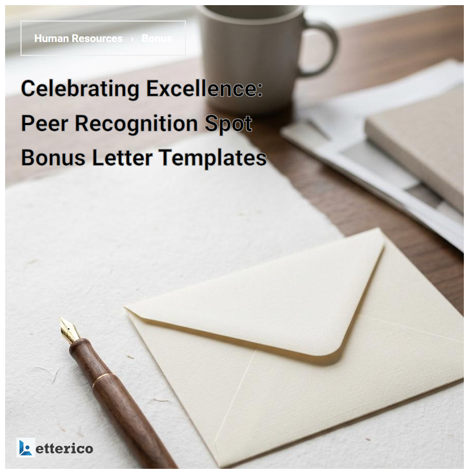 Celebrating Excellence: Peer Recognition Spot Bonus Letter Templates