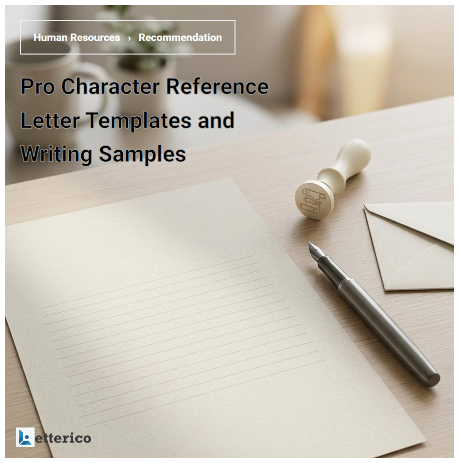 Pro Character Reference Letter Templates and Writing Samples