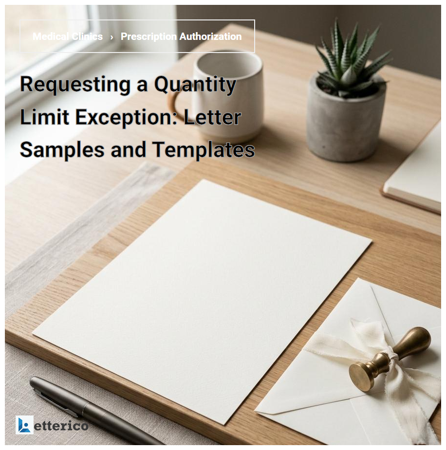 Requesting a Quantity Limit Exception: Letter Samples and Templates