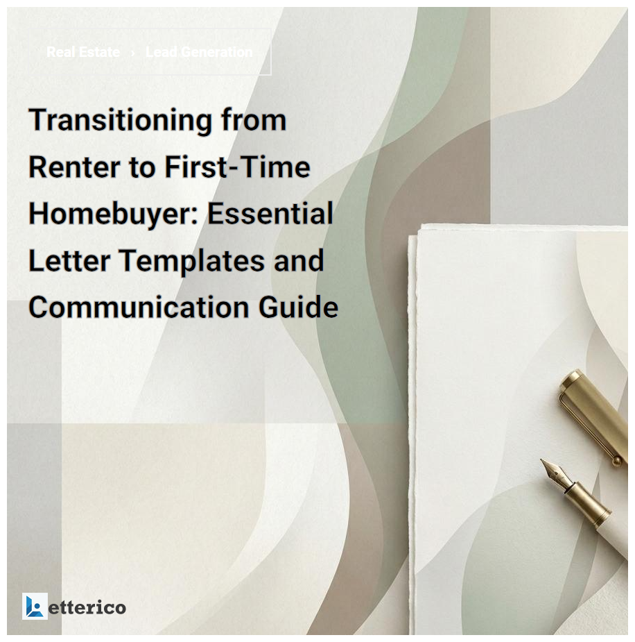 Transitioning from Renter to First-Time Homebuyer: Essential Letter Templates and Communication Guide