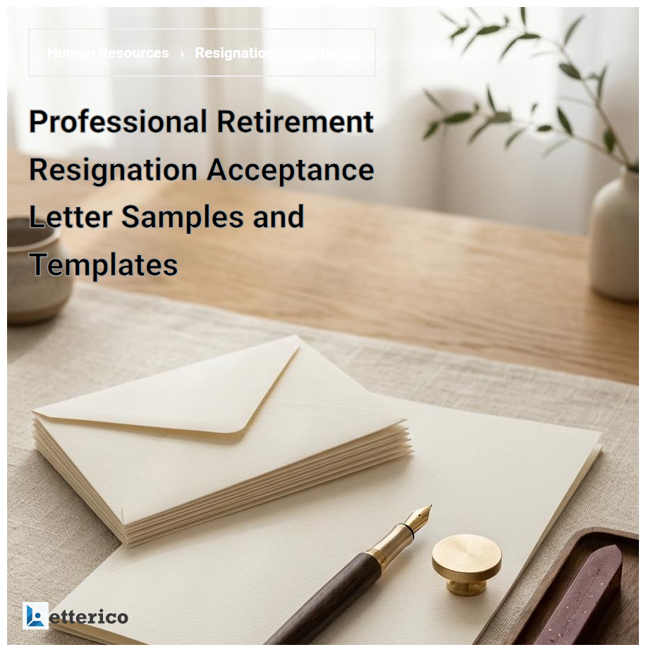 Professional Retirement Resignation Acceptance Letter Samples and Templates