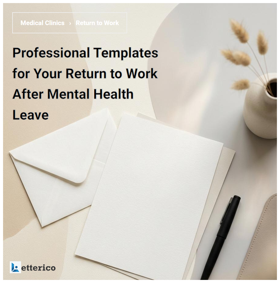 Professional Templates for Your Return to Work After Mental Health Leave