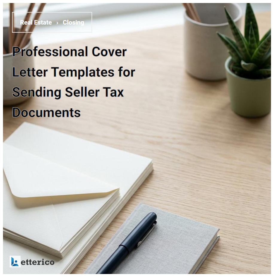 Professional Cover Letter Templates for Sending Seller Tax Documents