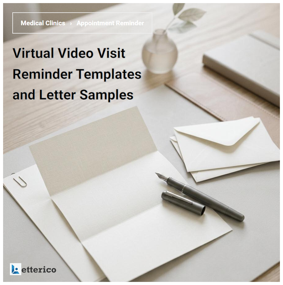 Virtual Video Visit Reminder Templates and Letter Samples