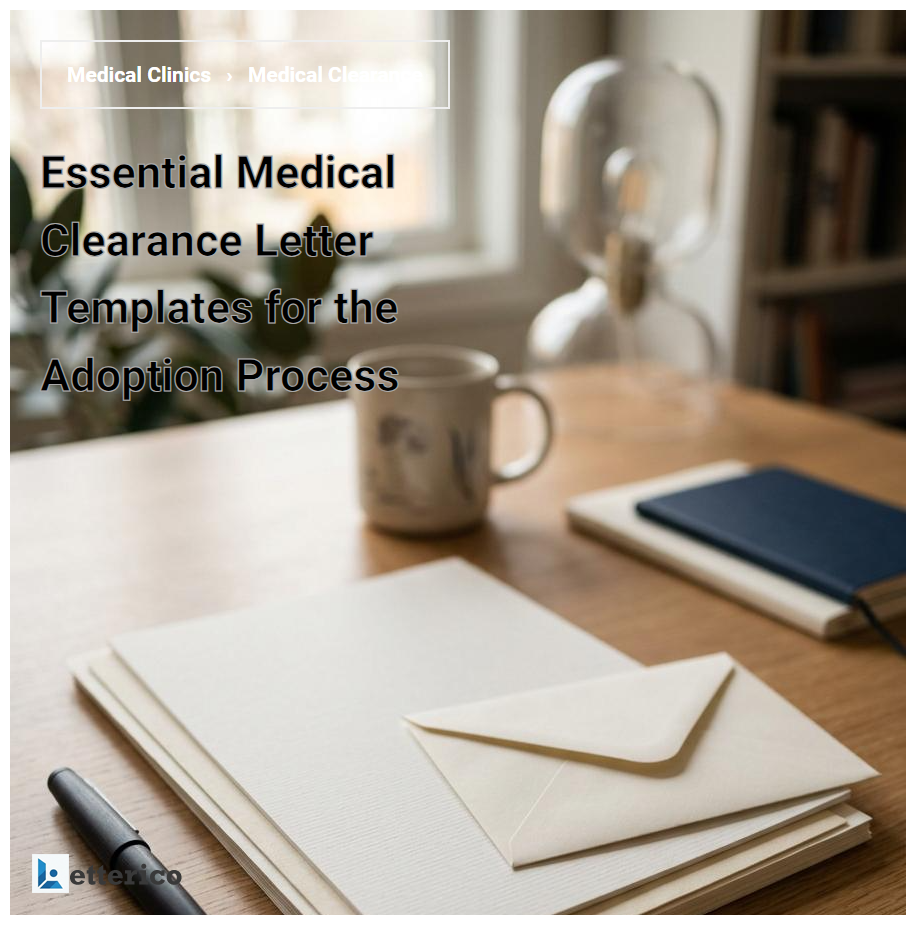 Essential Medical Clearance Letter Templates for the Adoption Process