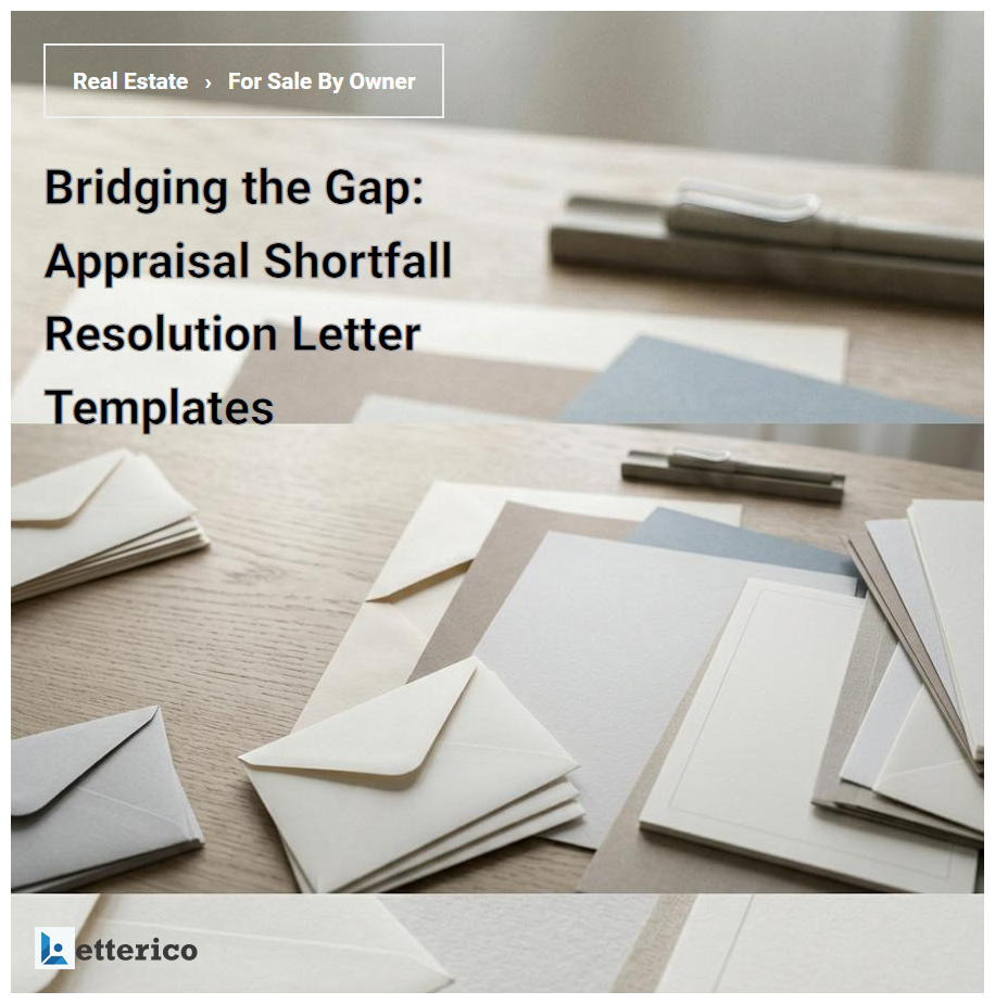 Bridging the Gap: Appraisal Shortfall Resolution Letter Templates