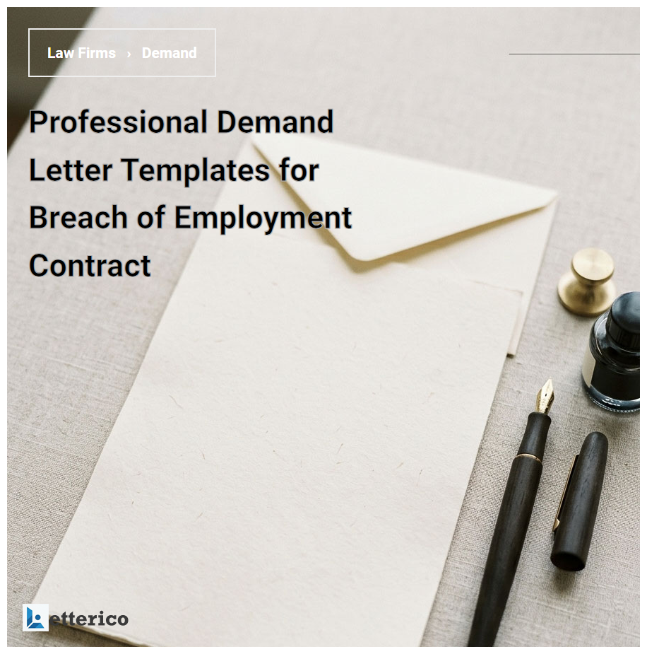 Professional Demand Letter Templates for Breach of Employment Contract