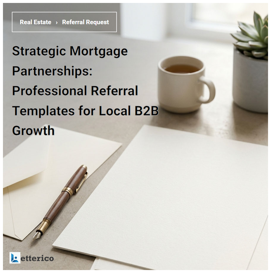 Strategic Mortgage Partnerships: Professional Referral Templates for Local B2B Growth