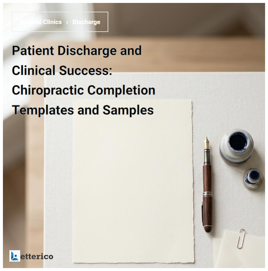 Patient Discharge and Clinical Success: Chiropractic Completion Templates and Samples