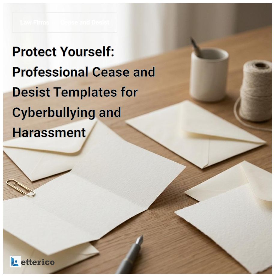 Protect Yourself: Professional Cease and Desist Templates for Cyberbullying and Harassment