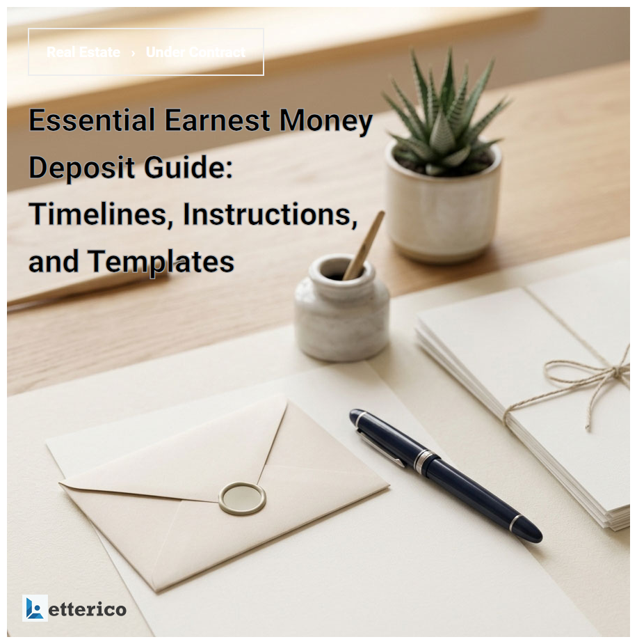 Essential Earnest Money Deposit Guide: Timelines, Instructions, and Templates