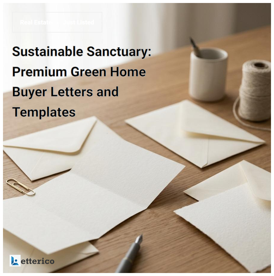 Sustainable Sanctuary: Premium Green Home Buyer Letters and Templates