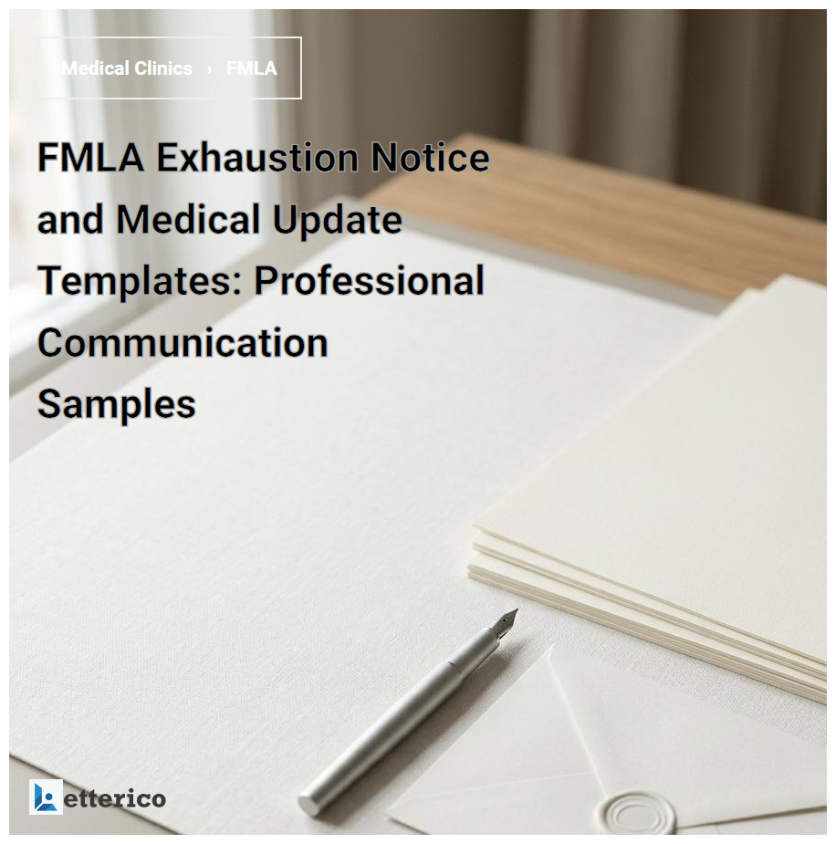 FMLA Exhaustion Notice and Medical Update Templates: Professional Communication Samples