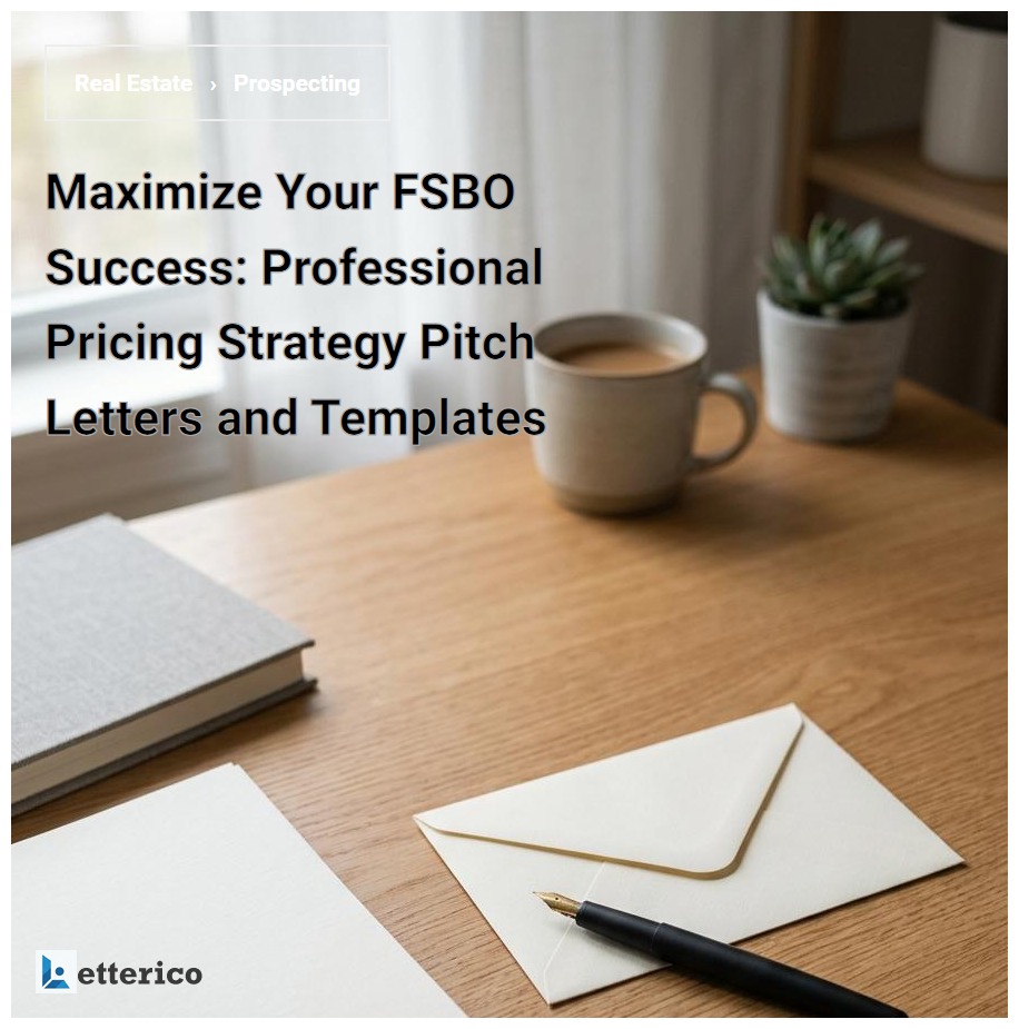 Maximize Your FSBO Success: Professional Pricing Strategy Pitch Letters and Templates