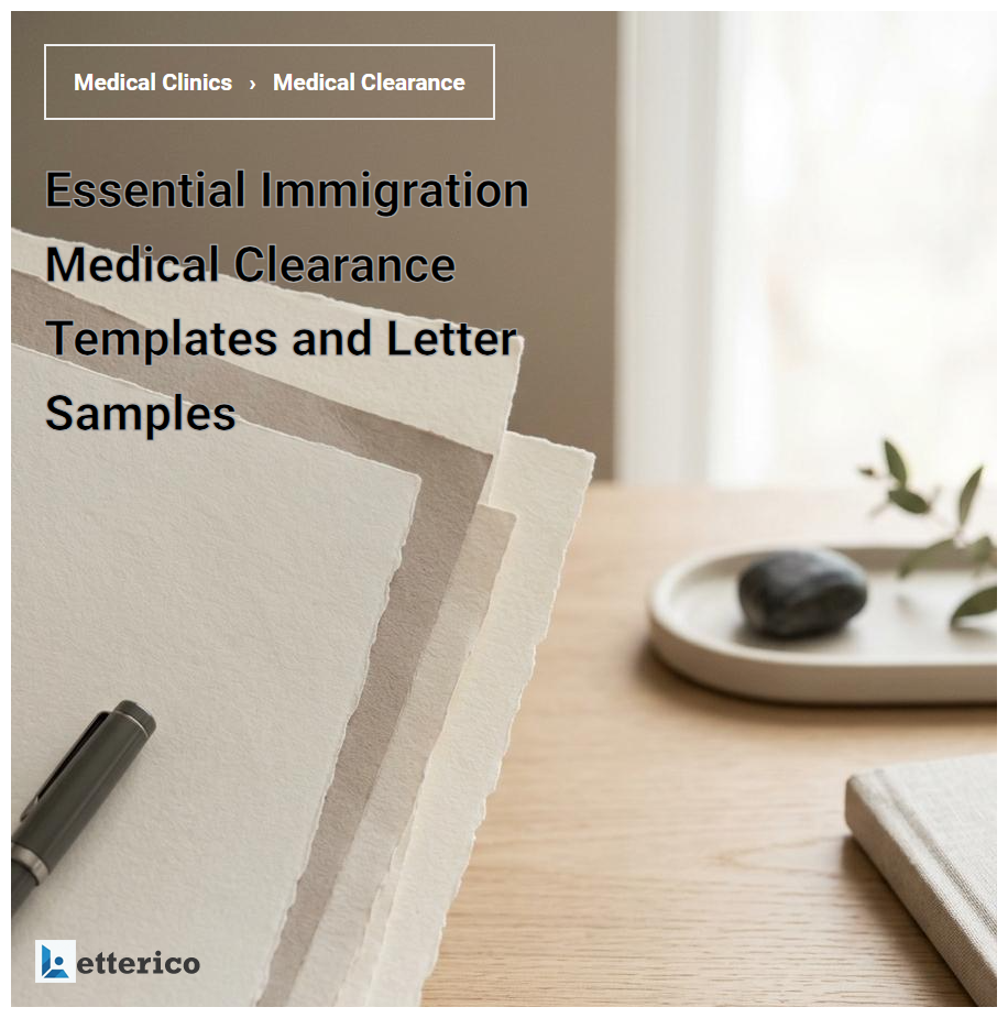 Essential Immigration Medical Clearance Templates and Letter Samples