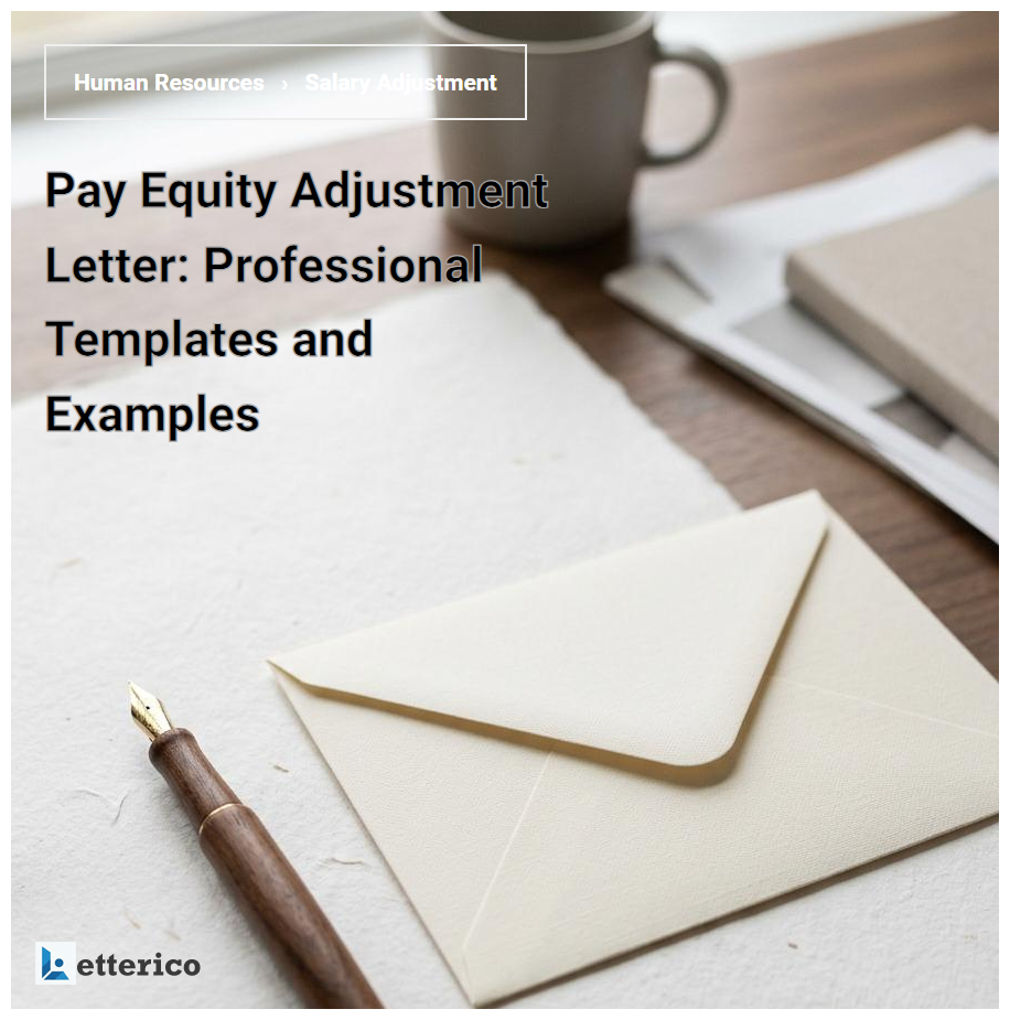 Pay Equity Adjustment Letter: Professional Templates and Examples