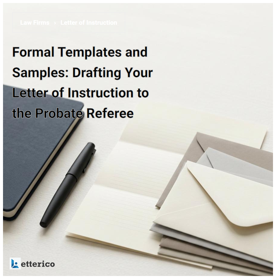 Formal Templates and Samples: Drafting Your Letter of Instruction to the Probate Referee