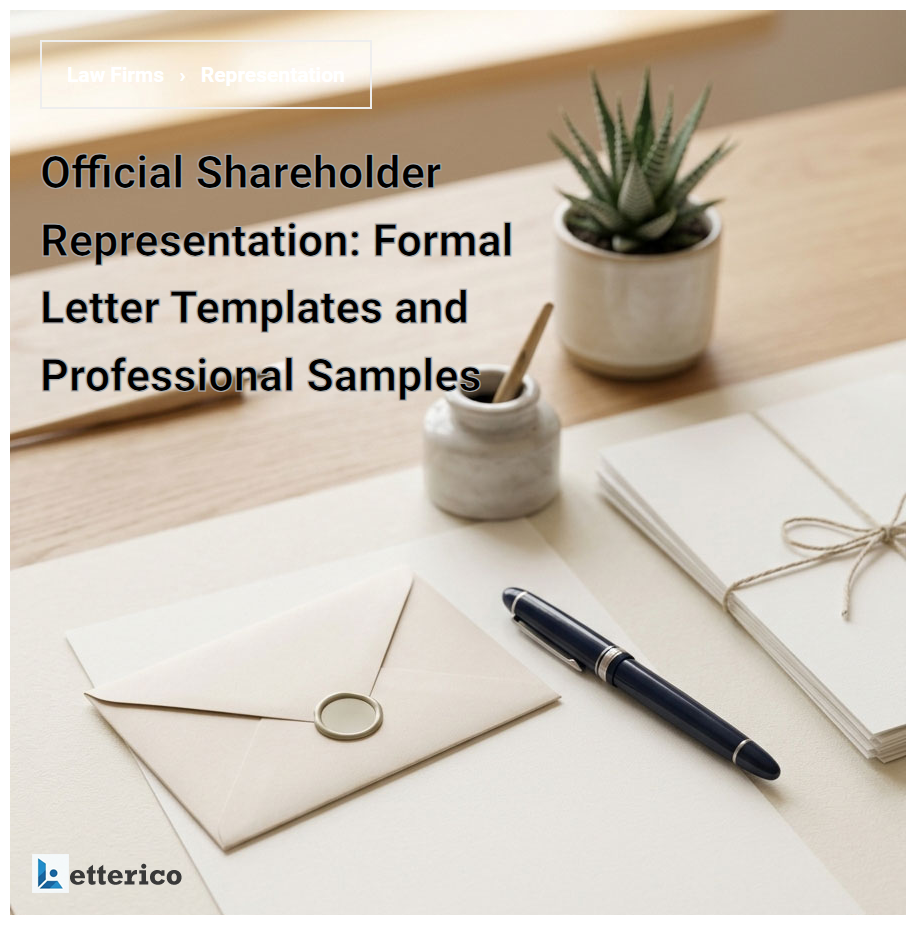 Official Shareholder Representation: Formal Letter Templates and Professional Samples