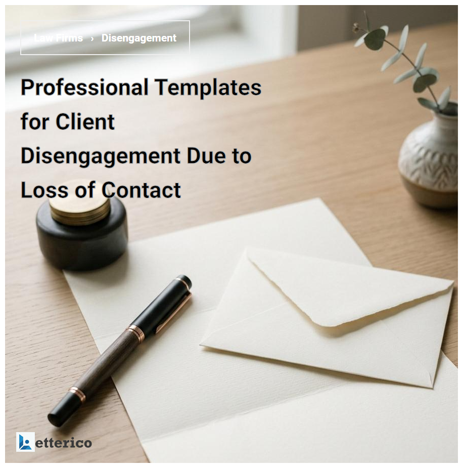 Professional Templates for Client Disengagement Due to Loss of Contact