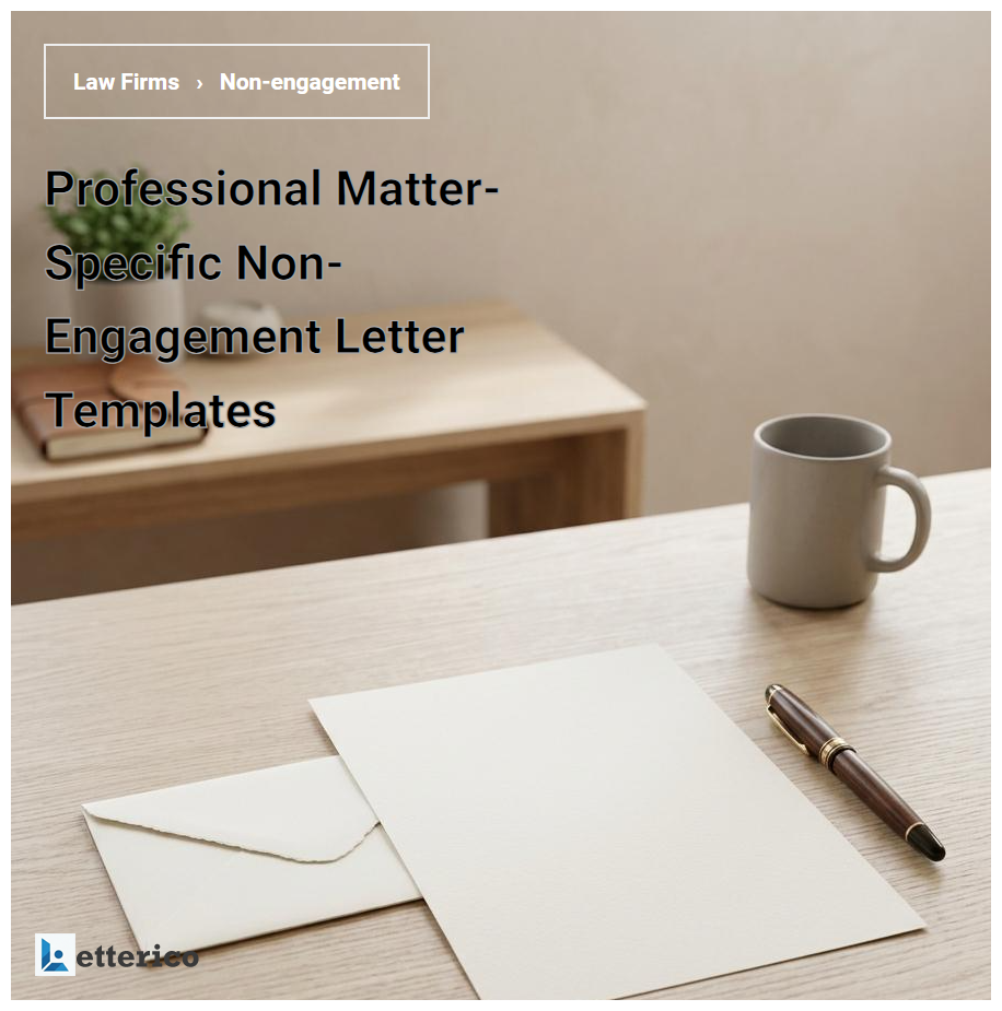 Professional Matter-Specific Non-Engagement Letter Templates