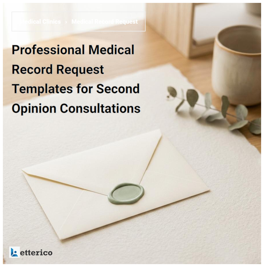 Professional Medical Record Request Templates for Second Opinion Consultations