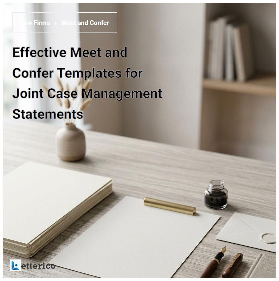 Effective Meet and Confer Templates for Joint Case Management Statements