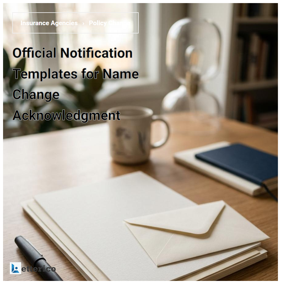 Official Notification Templates for Name Change Acknowledgment