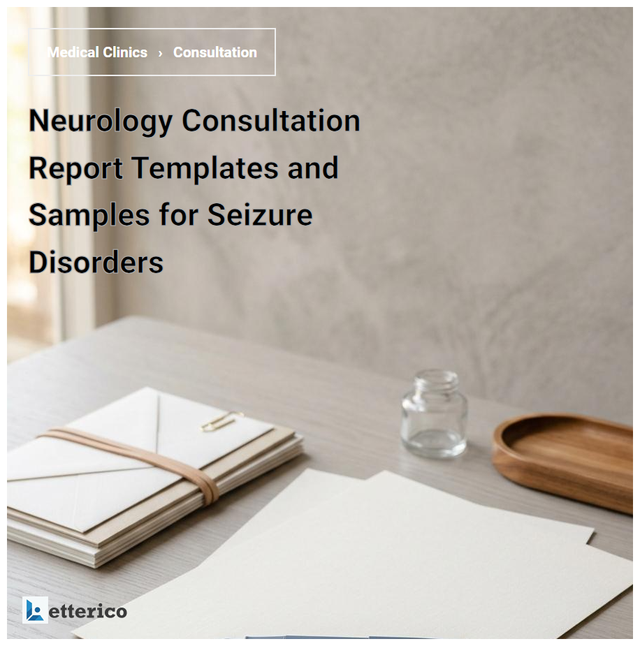 Neurology Consultation Report Templates and Samples for Seizure Disorders
