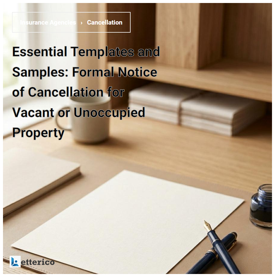 Essential Templates and Samples: Formal Notice of Cancellation for Vacant or Unoccupied Property