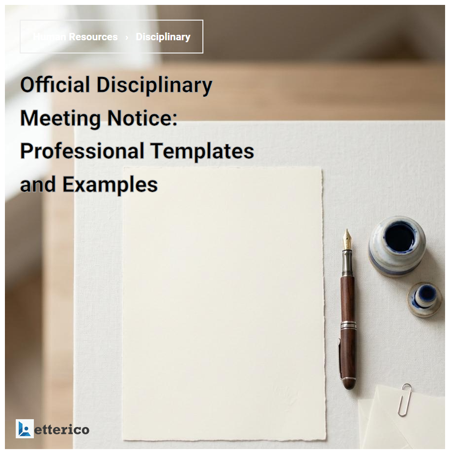 Official Disciplinary Meeting Notice: Professional Templates and Examples